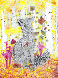 Fall Fox W/Sarrecenia