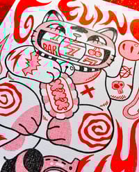 Image 1 of Feline Lucky Riso Print