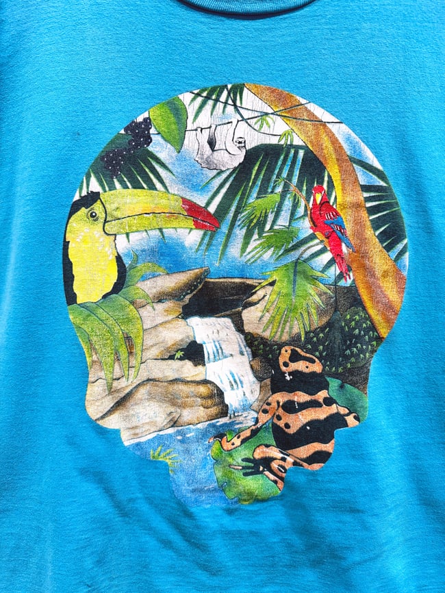 Grateful Dead 1993 Spring Tour 'Rainforest' T-Shirt - Size L/XL