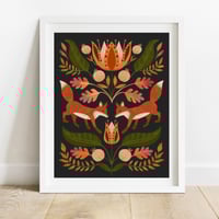 Fox Folk Art Print