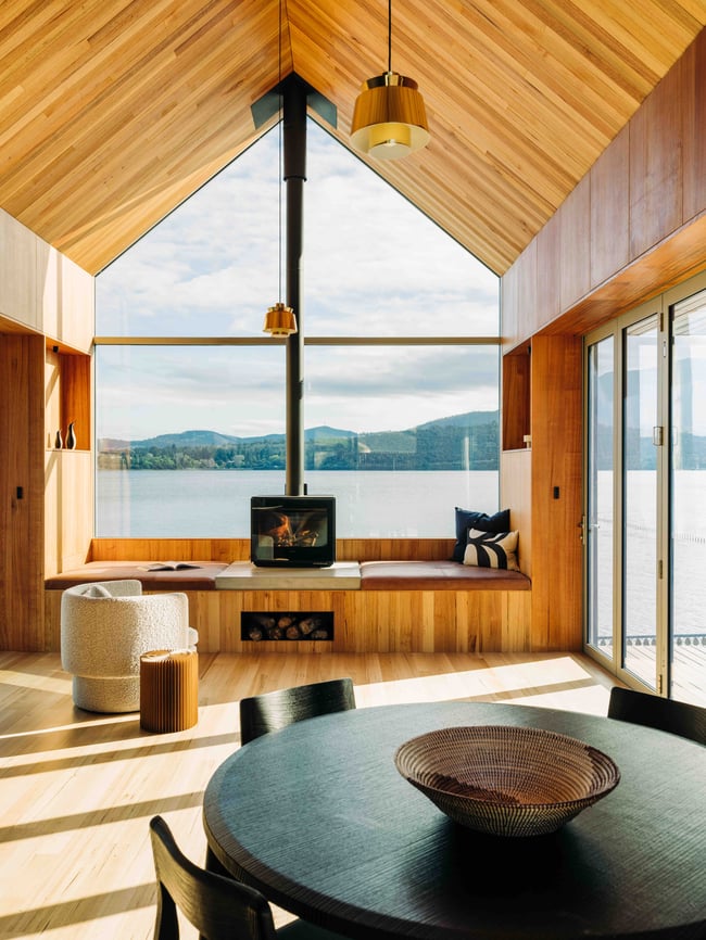 BOAT HOUSE DINING TABLE IN TORCHED TASMANIAN OAK