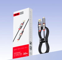 Image 6 of ✨ 240W Max Fast Charging & Data Cable – DxB™ ✨ 4 in 1 for Phone, Laptop & Tablets
