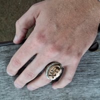 Image 5 of Grinning Skull w/ Dagger Ring, c. 1940s