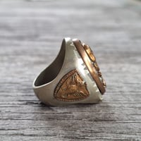 Image 3 of Grinning Skull w/ Dagger Ring, c. 1940s