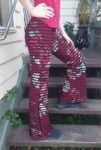  NEW!!!! Maroon print KAT Pants - great for yoga, festival or everyday!