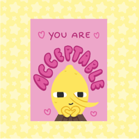 Image 1 of You Are Acceptable Lemon Card – Quirky Greeting Card for Friends