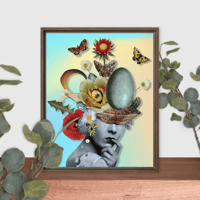 Image 4 of FREE SHIPPING - The Personification of EGGcellence - Framed Canvas Print - 3 Frame Choices - 2 SizeS