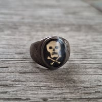 Image 1 of Vietnam Jolly Roger Skull Ring, c. 1970