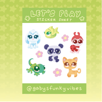 Playful Lil Pet Shop Sticker Sheet – Cute Animal Stickers