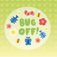 Image 1 of “Bug Off” Clear Sticker – Funny Vinyl Sticker with Clear Backing