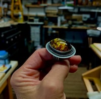 Image 3 of Baltic Amber Ring Sterling Silver 