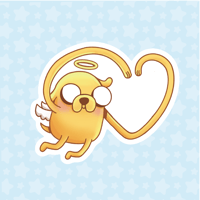 Image 1 of Angel Jake Adventure Time Sticker