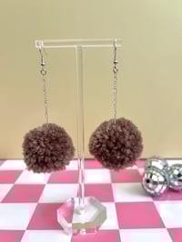 Image 1 of color of the year pom pom earrings
