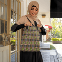 Image 2 of Dahlia Ground Leaves Tote Bag