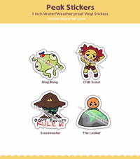 Peak - 3 Inch Vinyl Stickers