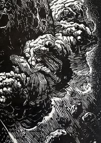 Image 2 of LIFT OFF Linocut print