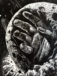 Image 3 of LIFT OFF Linocut print