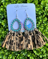 Leopard Fringe Earrings