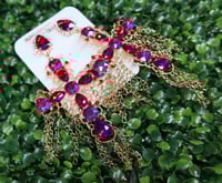 Image 1 of Large Cross Crystal Earrings