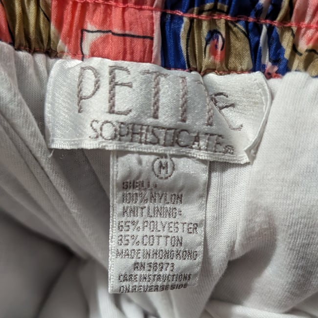 Vntg 80's Petite Sophisticate Pink & Purple Abstract Organic Pattern Track Suit Set Sz S & M