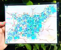 Image 1 of Aqua Cherry Blossoms