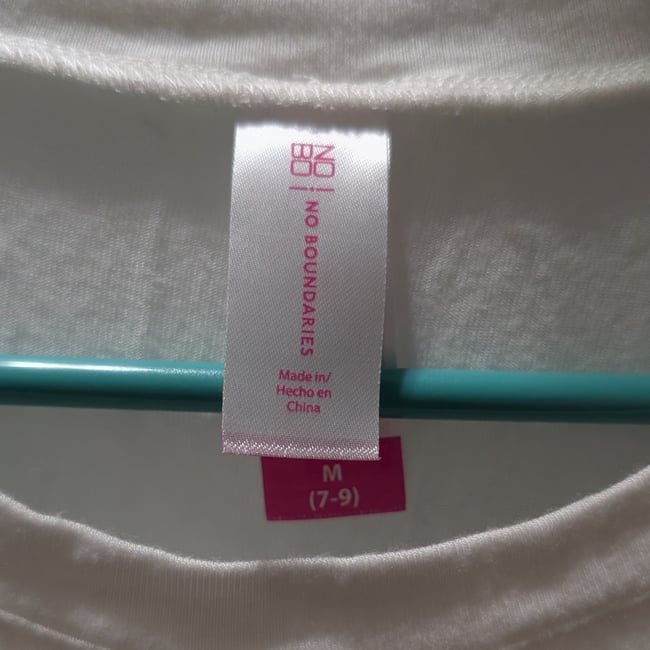 Upcycled Slut Rainbow Patch Baby Tee T-Shirt Sz M (7-9)