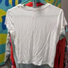 Upcycled Slut Rainbow Patch Baby Tee T-Shirt Sz M (7-9)