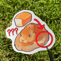 Image 1 of Bread Loaf Bunny Die-Cut Sticker
