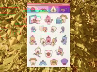 Image 1 of clown cat sticker sheet
