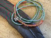 Image 3 of Seed beads and sterling silver necklace / n4
