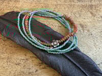 Image 4 of Seed beads and sterling silver necklace / n4
