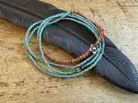 Image 5 of Seed beads and sterling silver necklace / n4