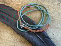 Image 8 of Seed beads and sterling silver necklace / n4