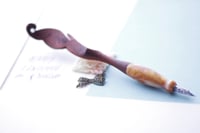 Image 1 of Golden - Wooden Feather Pen  