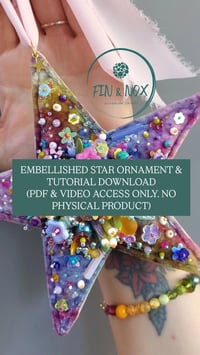 Image 1 of Embellished Star Ornament Tutorial (PDF DOWNLOAD & VIDEO ACCESS ONLY) ONLY☆