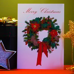Image of Christmas Wreath - Pack of 8 Christmas Cards