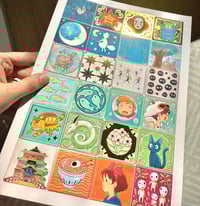 Image 1 of Gold Foil Ghibli Tiles