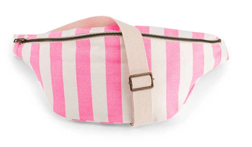 Image of Neon pink and white bum bag