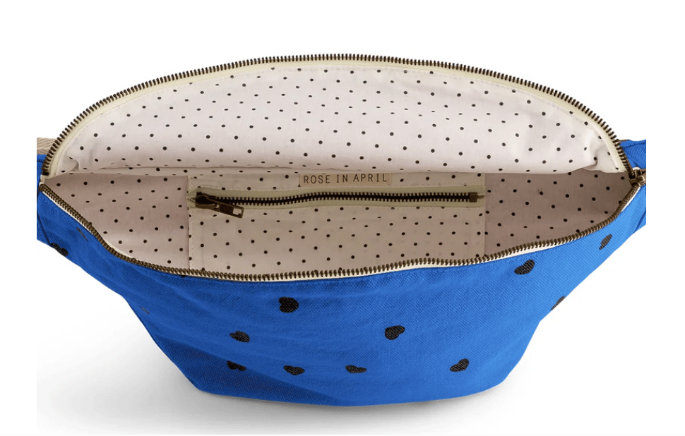 Image of Blue heart print bum bag