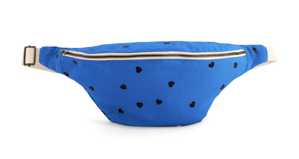 Image of Blue heart print bum bag