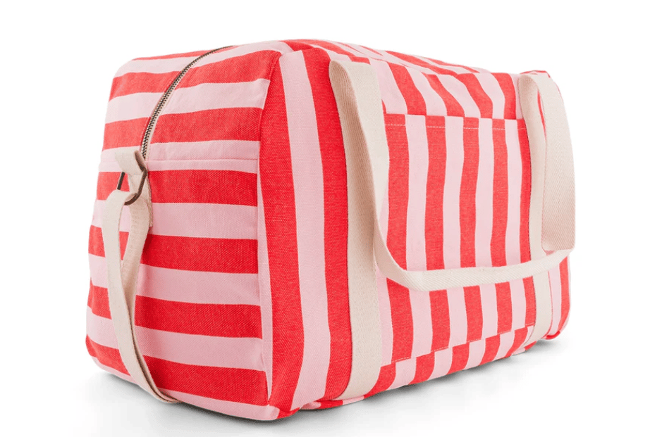 Image of Red and candy pink weekend/baby bag