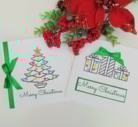 Image 1 of Petsonalised Handmade Christmas Card, Various Colours, Bling Christmas Card, Christmas Presents Card
