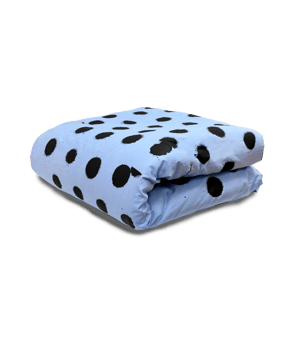 Image of Sky Blue / Black Polka Duvet Cover