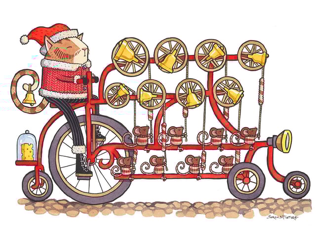 Bell Ringing Christmas cards - pack of 6