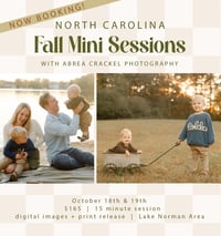 North Carolina Fall Mini Sessions '25