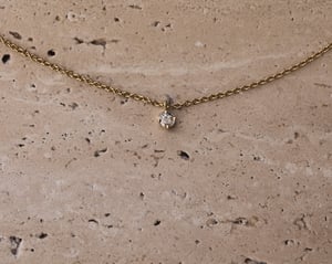 Image of Old-cut diamond pendant and earrings