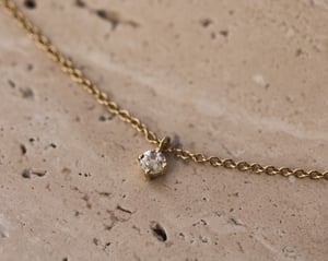 Image of Old-cut diamond pendant and earrings