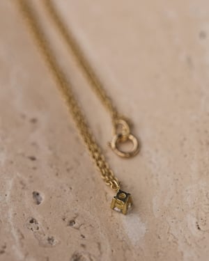 Image of Old-cut diamond pendant and earrings