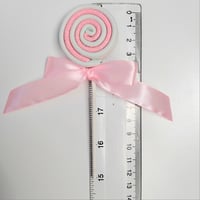 Image 2 of Handmade Candy Cane Swiral Lollipop,Pink & White Sweets Christmas Tree Decoration 🍭 