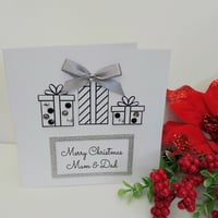 Image 9 of Petsonalised Handmade Christmas Card, Various Colours, Bling Christmas Card, Christmas Presents Card